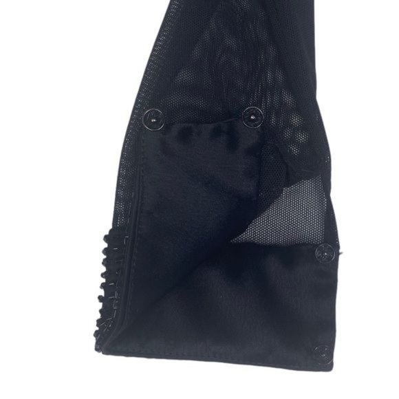 90s Oleg Cassini Beaded Mesh Open Back Dress - Picture 7 of 8